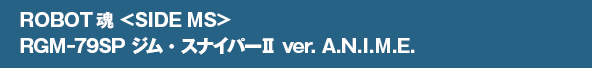 ROBOT魂 <SIDE MS> RGMｰ79SP ジム・スナイパーII ver. A.N.I.M.E.